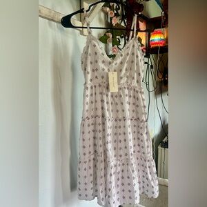Sim & Sam spaghetti strap tiered dress, size Small, NWT
